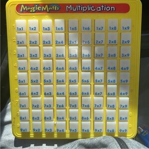 Magic Multiplication Learning Board - Bright Yellow